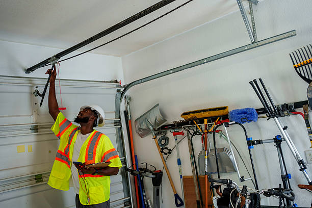 Professional Garage Door Installation technician working in Crosspointe, VA